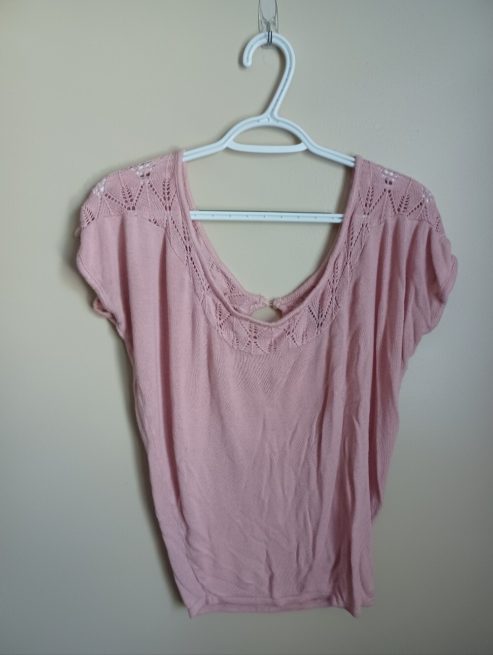 Women's Size M Charolette Russe Pink Cotton Rayon Shirt Top Fashion Clothes
